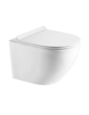 ZOYA Miska WC podwieszana NOX 1.0z deską SLIM 49×37 bezrantowa