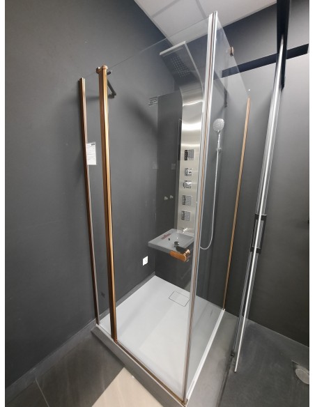 NEW TRENDY New Soleo kabina prysznicowa 90x90, copper brushed