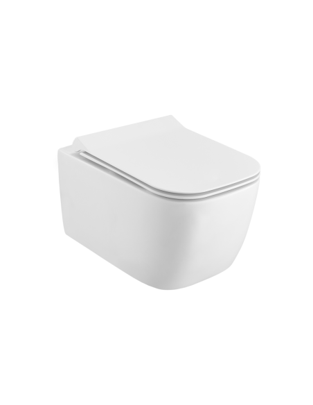 EXCELLENT Doto S 49 miska WC 49 cm wisząca bezrantowa z deską wolnoopadającą, biały połysk